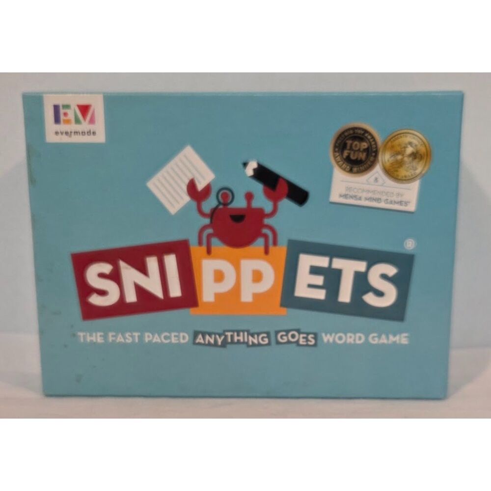 Snippets Fast Paced Word Game by Evermade – Family Party Board Game